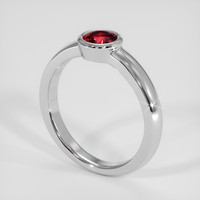 0.70 Ct. Ruby Ring, 14K White Gold 2