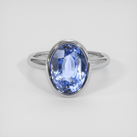 9.75 Ct. Blue Sapphire Ring, 14K White Gold 1