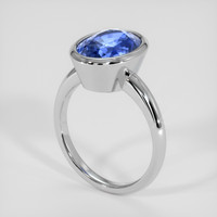 9.75 Ct. Blue Sapphire Ring, 14K White Gold 2