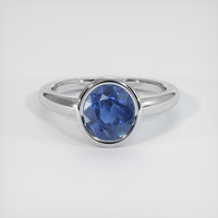 3.80 Ct. Sapphire Ring, 18K White Gold 1