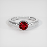 1.11 Ct. Ruby Ring, 18K White Gold 1