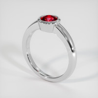 1.11 Ct. Ruby Ring, 18K White Gold 2