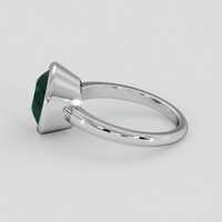 5.06 Ct. Bluish Green Sapphire Ring, 18K White Gold 4