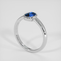 1.12 Ct. Blue Sapphire Ring, 18K White Gold 2
