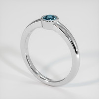 0.55 Ct. Sapphire Ring, 18K White Gold 2