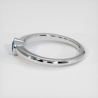 0.55 Ct. Sapphire Ring, 18K White Gold 4