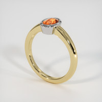 0.93 Ct. Gemstone Ring, 14K White & Yellow 2