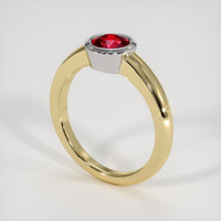 1.11 Ct. Ruby Ring, 14K White & Yellow 2