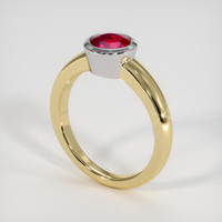 1.51 Ct. Ruby Ring, 14K White & Yellow 2