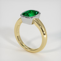 2.36 Ct. Emerald Ring, 18K White & Yellow 2