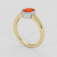 0.78 Ct. Orange Opal Ring, 18K White & Yellow 2