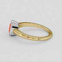 0.78 Ct. Orange Opal Ring, 18K White & Yellow 4