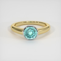 1.25 Ct. Gemstone Ring, 18K White & Yellow 1