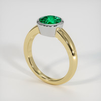 1.57 Ct. Emerald Ring, 18K White & Yellow 2