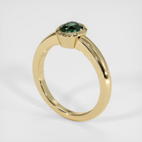 0.92 Ct. Green Sapphire Ring, 10K Yellow Gold 2