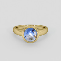 4.02 Ct. Blue Sapphire Ring, 10K Yellow Gold 1