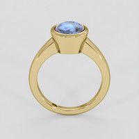 4.02 Ct. Blue Sapphire Ring, 10K Yellow Gold 3