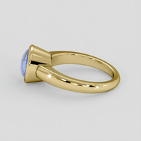 4.02 Ct. Blue Sapphire Ring, 10K Yellow Gold 4