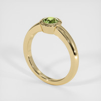 0.63 Ct. Green Sapphire Ring, 10K Yellow Gold 2
