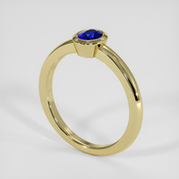 0.62 Ct. Blue Sapphire Ring, 14K Yellow Gold 2