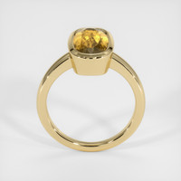 3.64 Ct. Orangish Yellow Precious Topaz Ring, 14K Yellow Gold 3