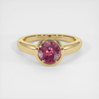 1.80 Ct. Reddish Pink Sapphire Ring, 14K Yellow Gold 1