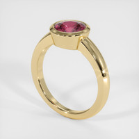 1.80 Ct. Reddish Pink Sapphire Ring, 14K Yellow Gold 2