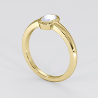 0.76 Ct. White Sapphire Ring, 14K Yellow Gold 2