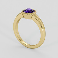 0.92 Ct. Pinkish Purple Sapphire Ring, 14K Yellow Gold 2