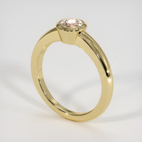 0.66 Ct. Peach Sapphire Ring, 14K Yellow Gold 2