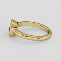 0.99 Ct. Greenish Blue Sapphire Ring, 14K Yellow Gold 4