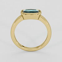1.26 Ct. Greenish Blue Sapphire Ring, 14K Yellow Gold 3