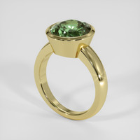 5.40 Ct. Bluish Green Sapphire Ring, 14K Yellow Gold 2