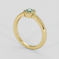 0.79 Ct. Green Sapphire Ring, 14K Yellow Gold 2