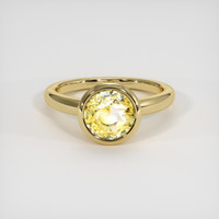 3.14 Ct. Yellow Sapphire Ring, 14K Yellow Gold 1
