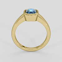 1.21 Ct. Greenish Blue Sapphire Ring, 18K Yellow Gold 3