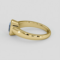 1.21 Ct. Greenish Blue Sapphire Ring, 18K Yellow Gold 4