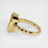 3.64 Ct. Orangish Yellow Precious Topaz Ring, 18K Yellow Gold 4