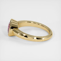 1.80 Ct. Reddish Pink Sapphire Ring, 18K Yellow Gold 4