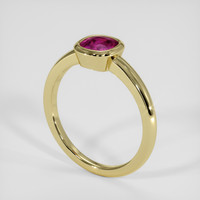 1.03 Ct. Pinkish Red Ruby Ring, 18K Yellow Gold 2