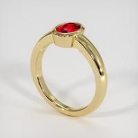 1.03 Ct. Ruby Ring, 18K Yellow Gold 2