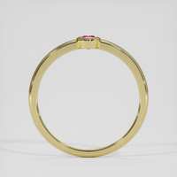 0.59 Ct. Pinkish Red Ruby Ring, 18K Yellow Gold 3