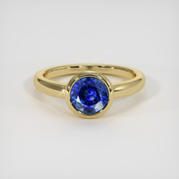 1.88 Ct. Blue Sapphire Ring, 18K Yellow Gold 1