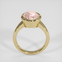 5.48 Ct. Peach Sapphire Ring, 18K Yellow Gold 3