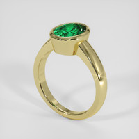 2.08 Ct. Emerald Ring, 18K Yellow Gold 2