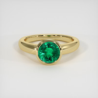 1.57 Ct. Emerald Ring, 18K Yellow Gold 1