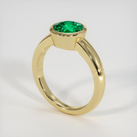 1.57 Ct. Emerald Ring, 18K Yellow Gold 2