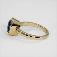 3.99 Ct. Blue Sapphire Ring, 18K Yellow Gold 4