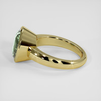 5.40 Ct. Bluish Green Sapphire Ring, 18K Yellow Gold 4