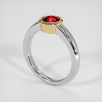 1.11 Ct. Ruby Ring, 14K Yellow & White 2